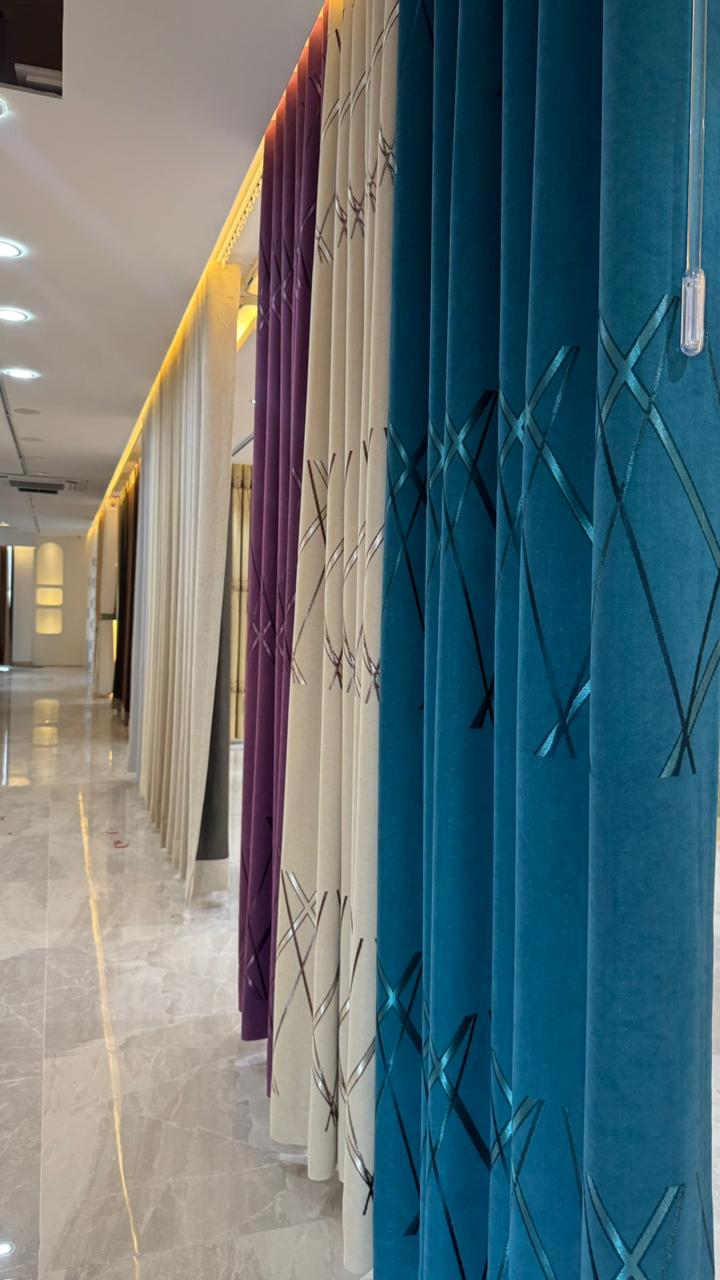 Colorful premium curtain fabric panels for custom curtain design