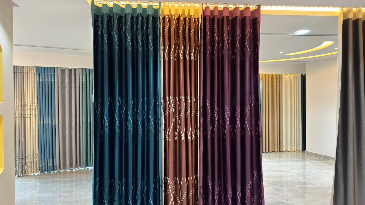 Colorful premium curtain fabric panels for custom curtain design