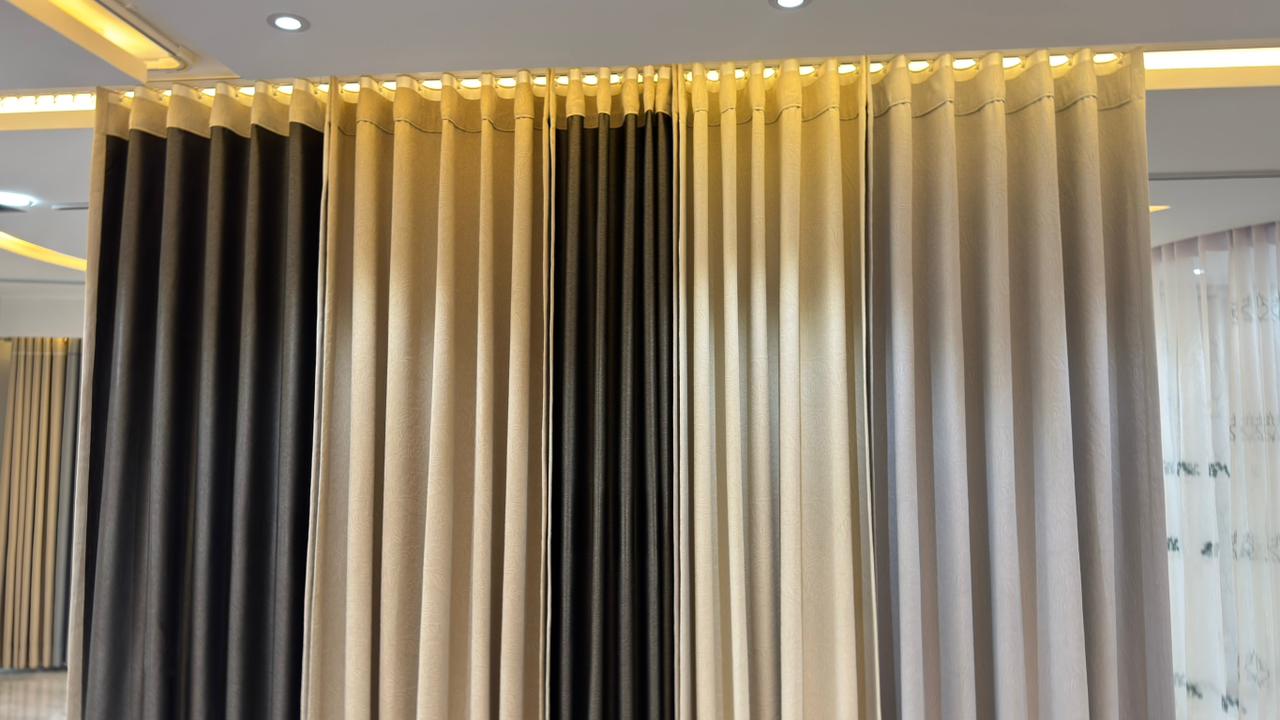 Curtivelle luxury curtain showroom entrance and interior display
